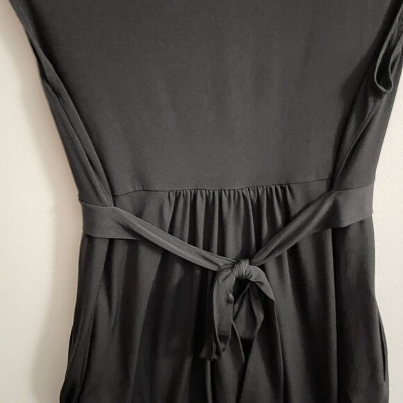 Max and Cleo Dress Womens 8 Black Ruffle Button Back Tie Dress - Picture 8 of 10